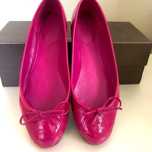 Gucci flats size:36.5/6.5, Pink patent leather